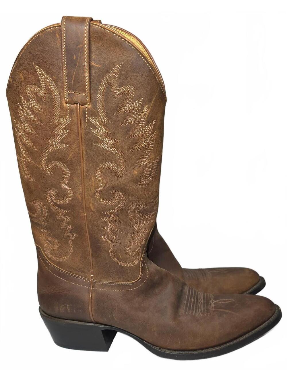 Cody James Classic Brown Pointed Toe Leather Cowboy Boots Men's Sz 9.5D/Womns 11